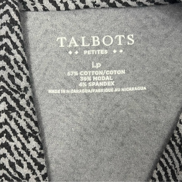 Talbots Petites Size LP Long Sleeved Animal Print Blouse - Picture 11 of 11